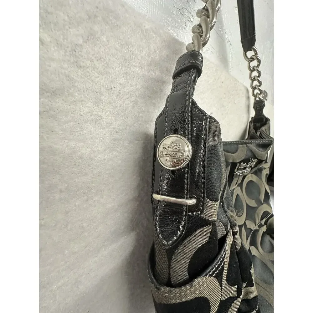 Coach Madison Luxury Designer Logo Tribeca Black Shoulder‎ Hobo Bag 14127 - Picture 3 of 9